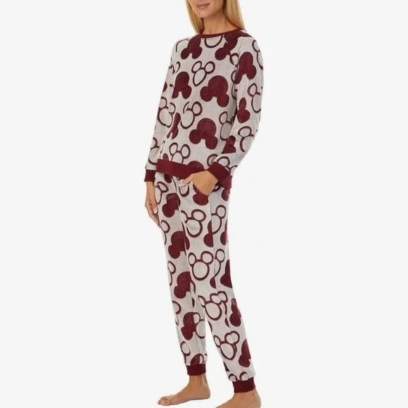 NEW! Disney Womens 2-Piece Fleece Jogger Lounge Set - Medium - Picture 2 of 5